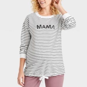 Isabel Maternity by Ingrid & Isabel Tie Waist Maternity Sweatshirt Never Worn